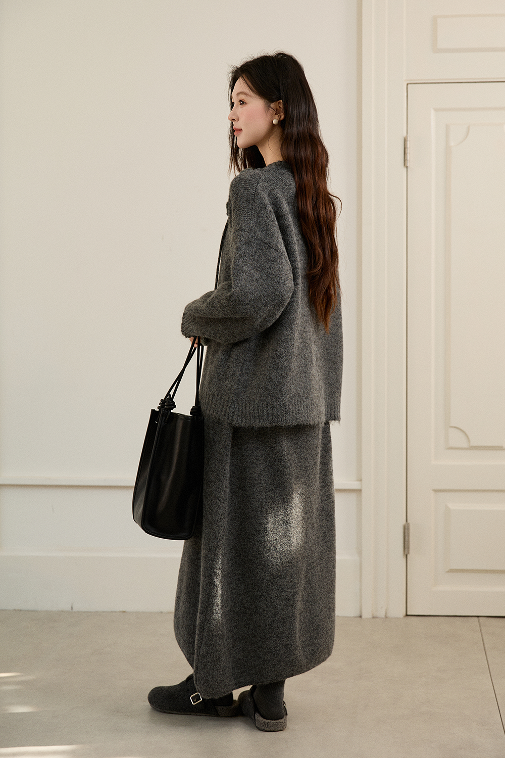 Knit Shirt and Skirt Set