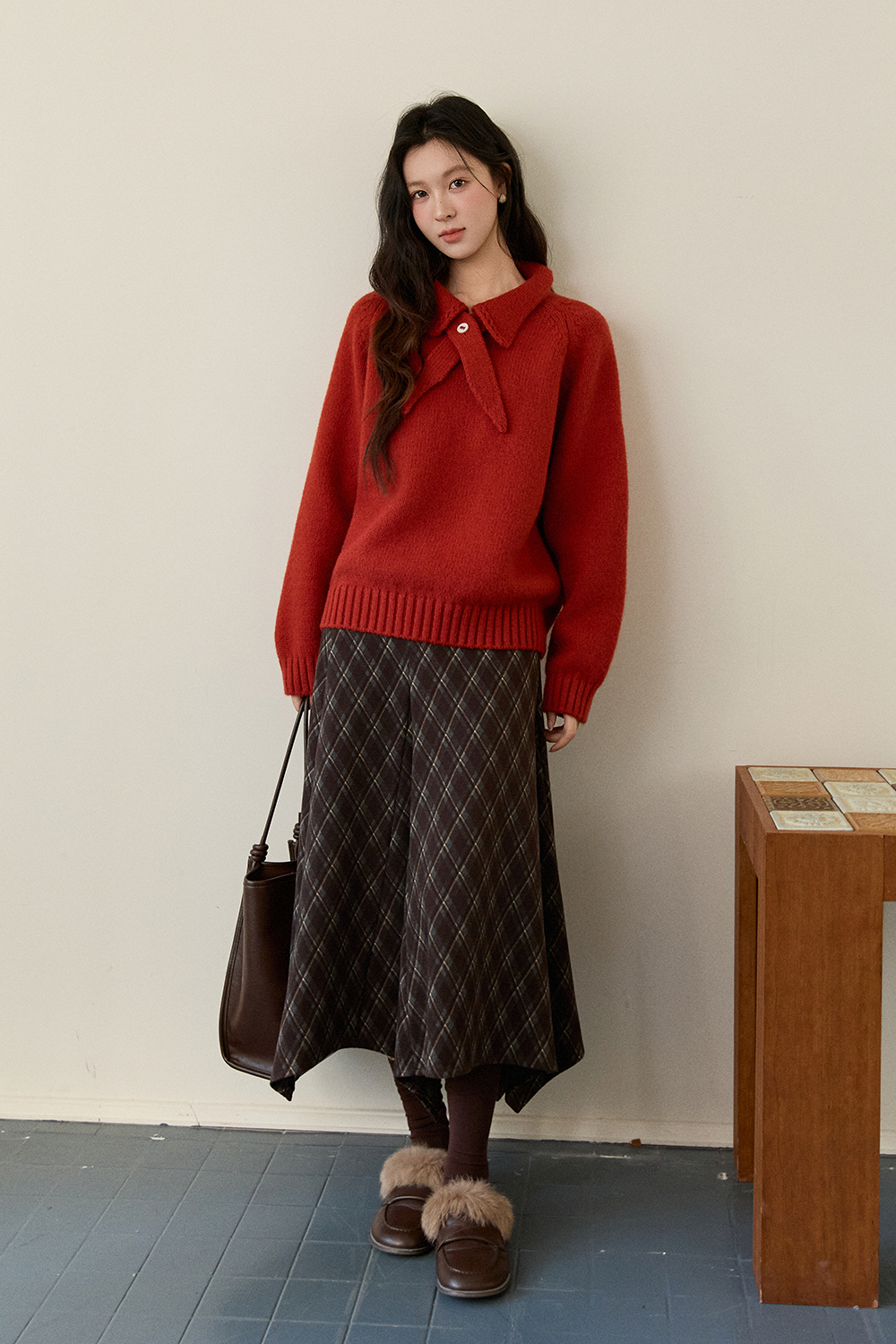 Knit Shirt+Tie for Women