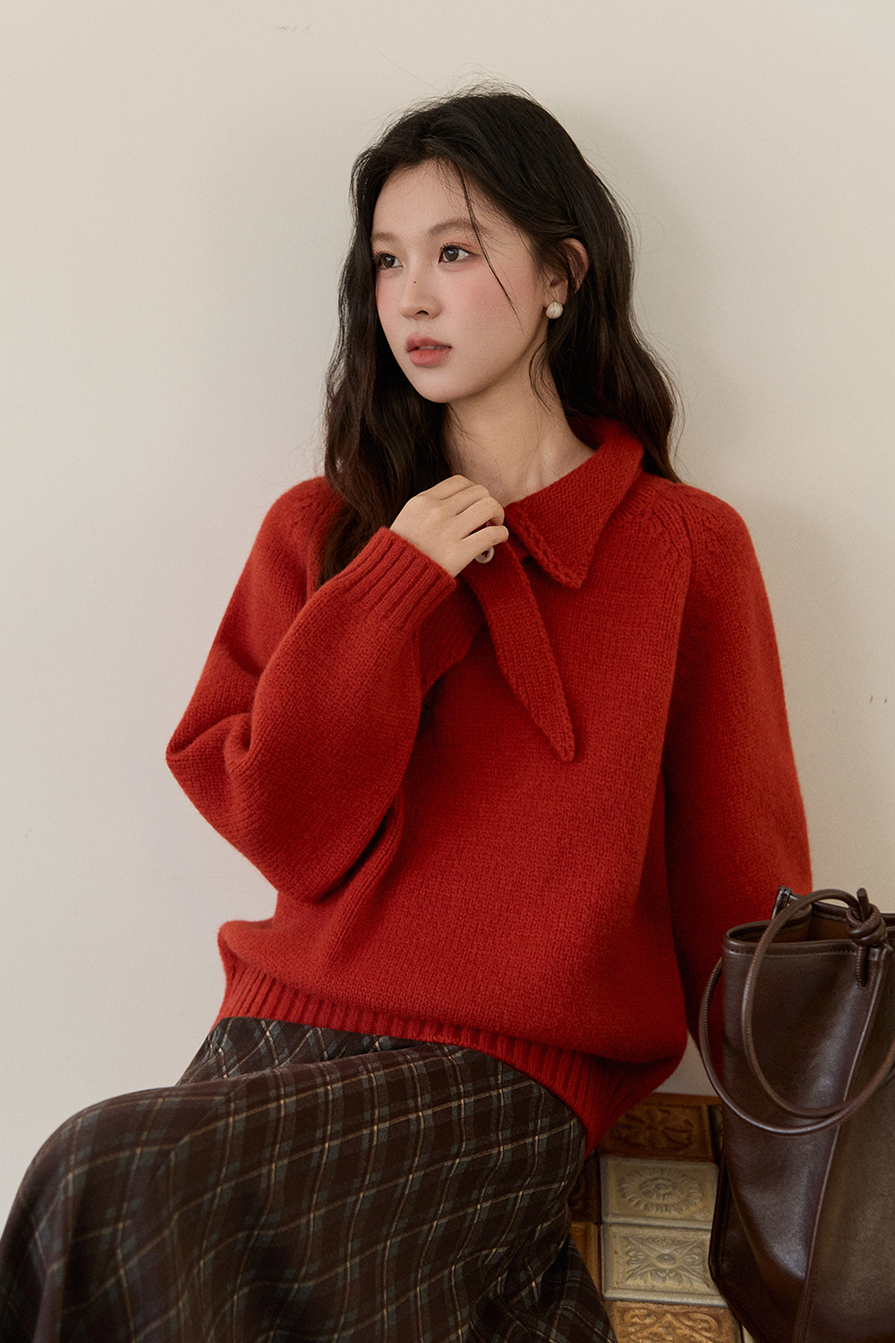 Knit Shirt+Tie for Women