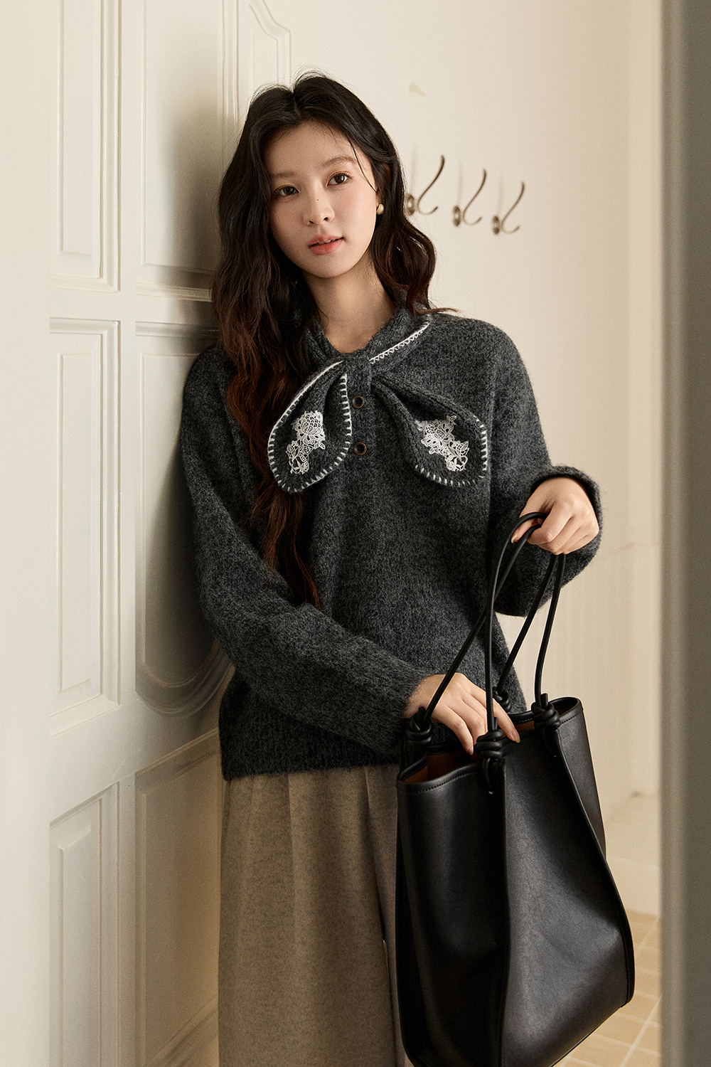 여성용 니트 셔츠