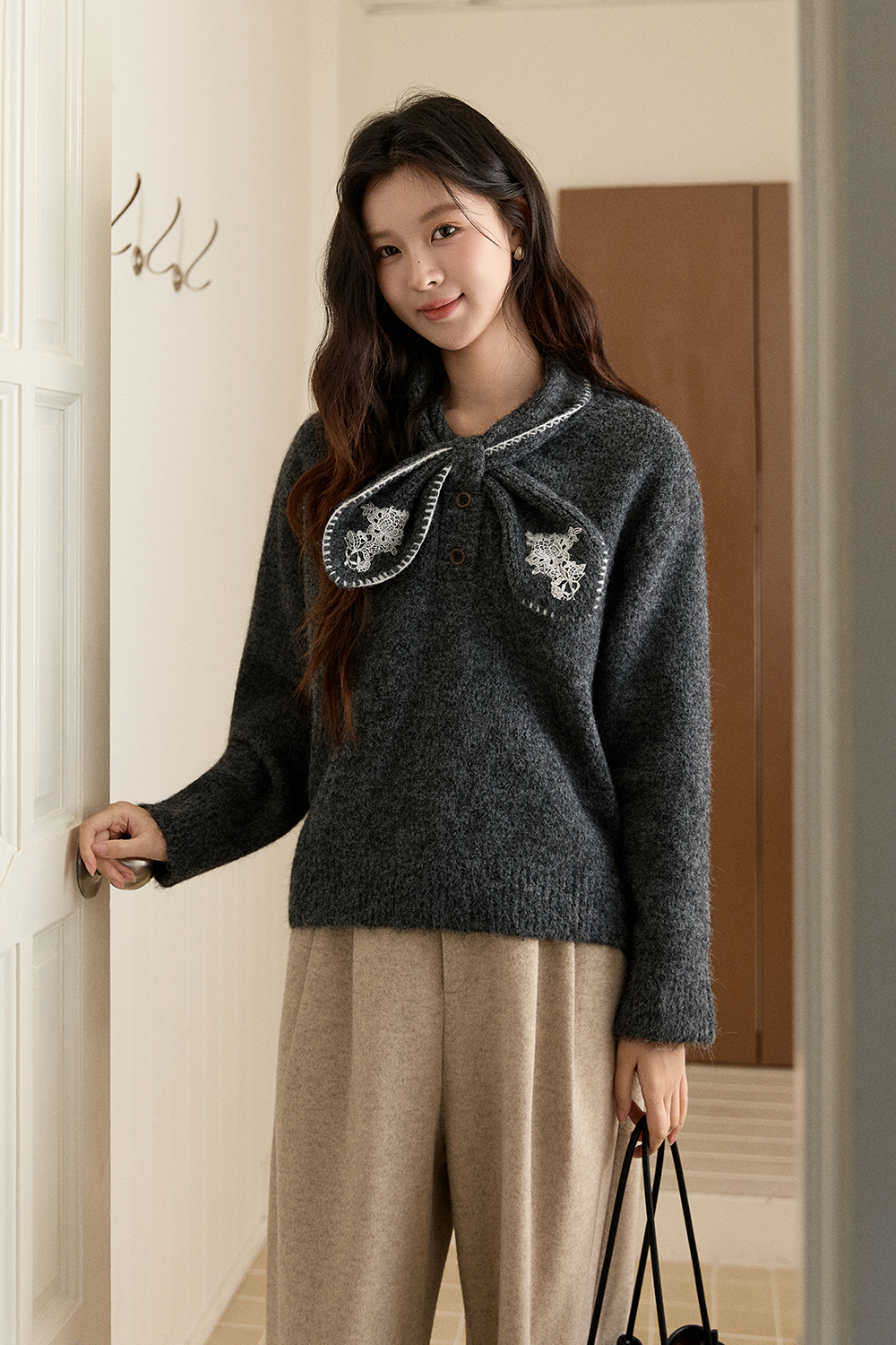 여성용 니트 셔츠