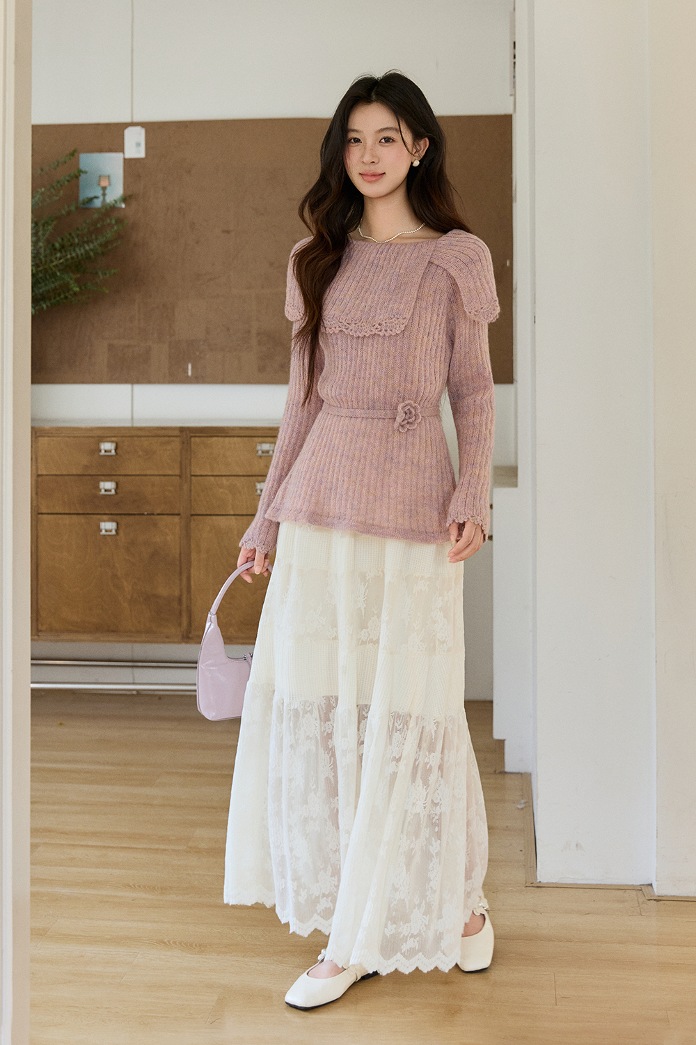 Knit Shirt+ Tie for Women