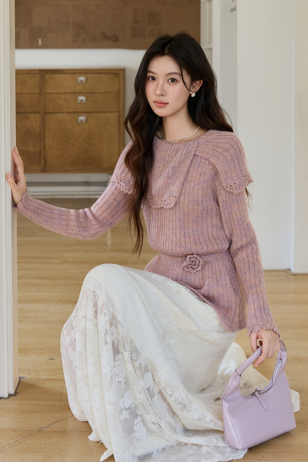 Knit Shirt+ Tie for Women