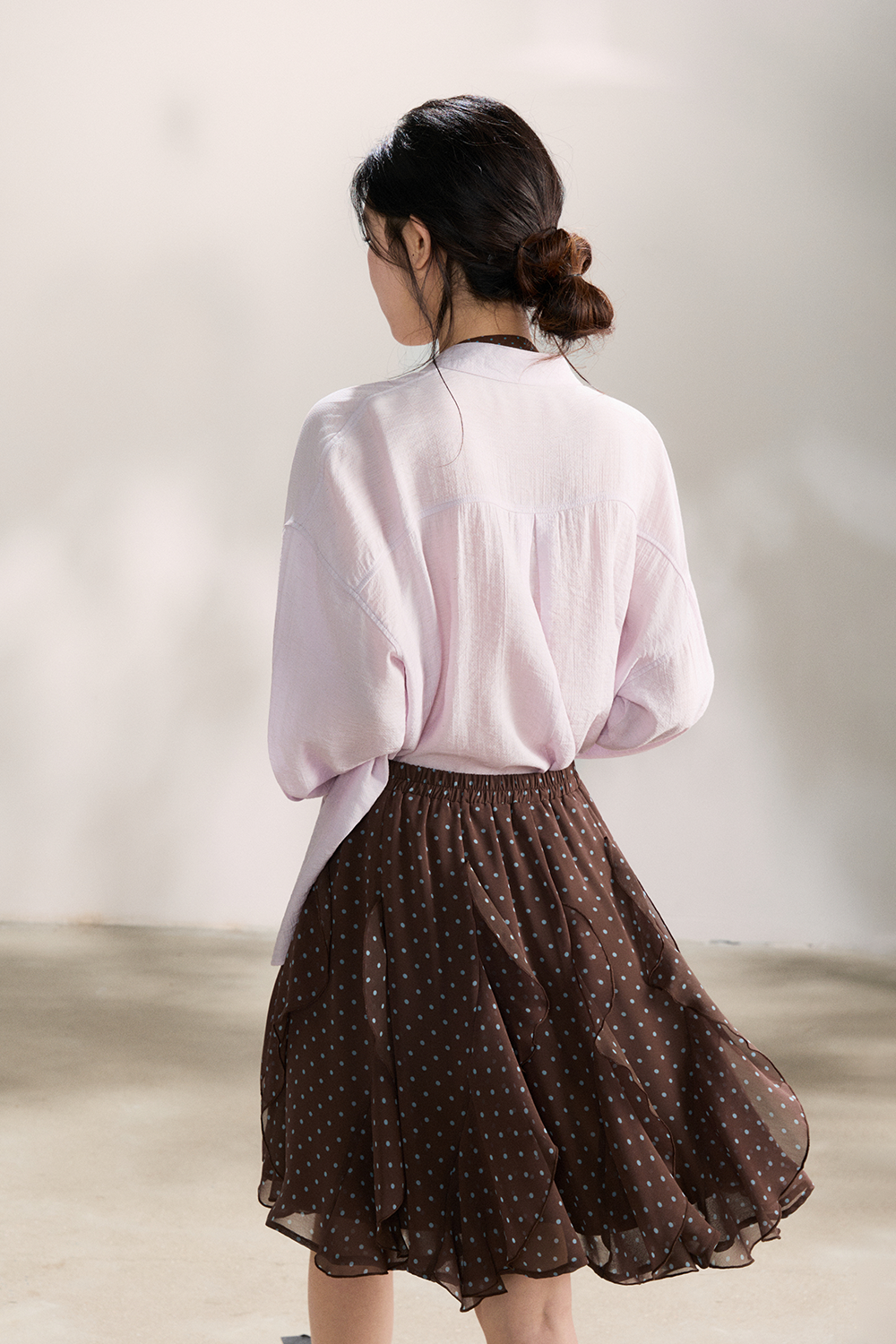 เสื้อ blouses + ผ้าพันคอไหมสำหรับผู้หญิง