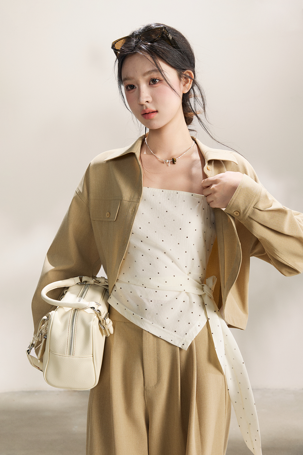 Set Atasan + Mantel + Celana Tali Spaghetti