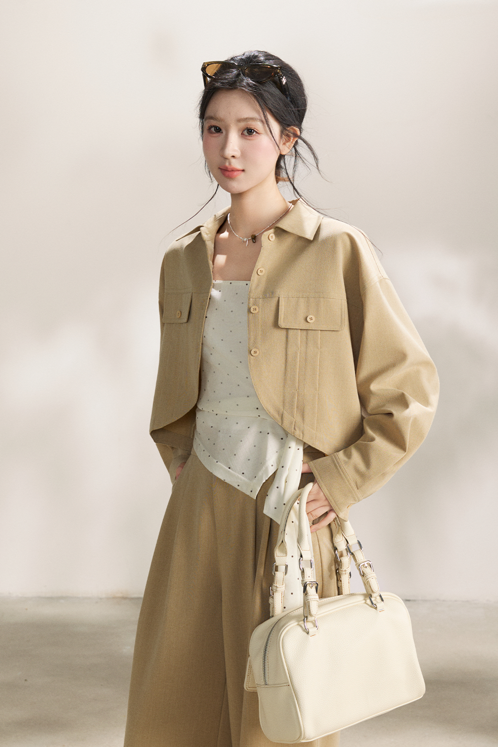 Set Atasan + Mantel + Celana Tali Spaghetti