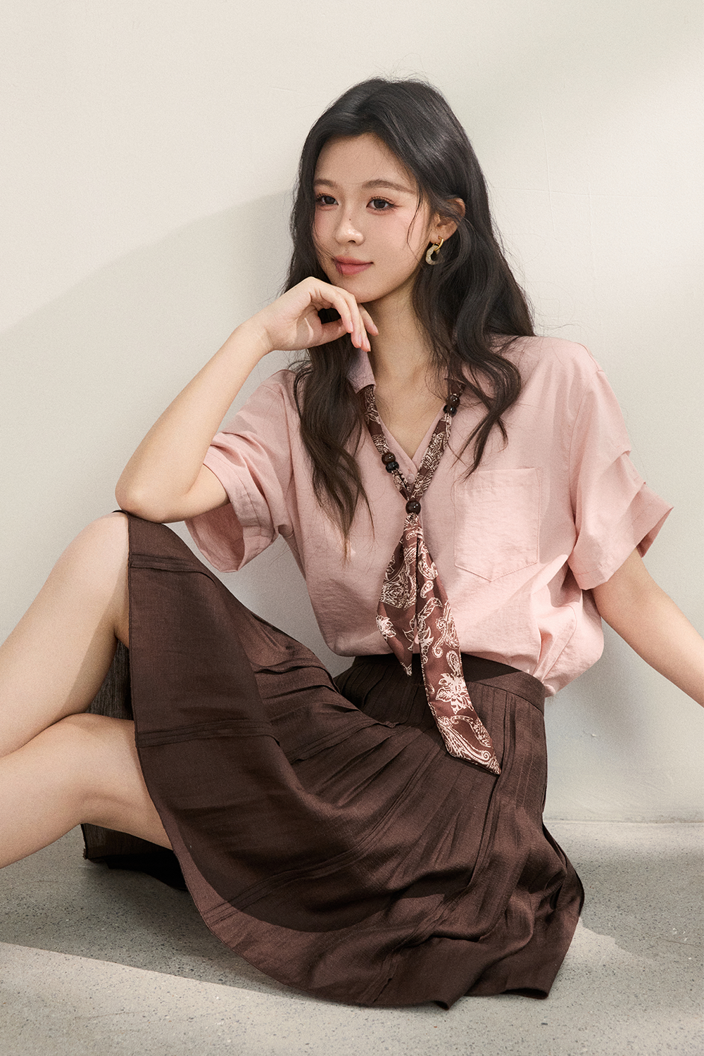 Shirts+Silk Scarf for Women