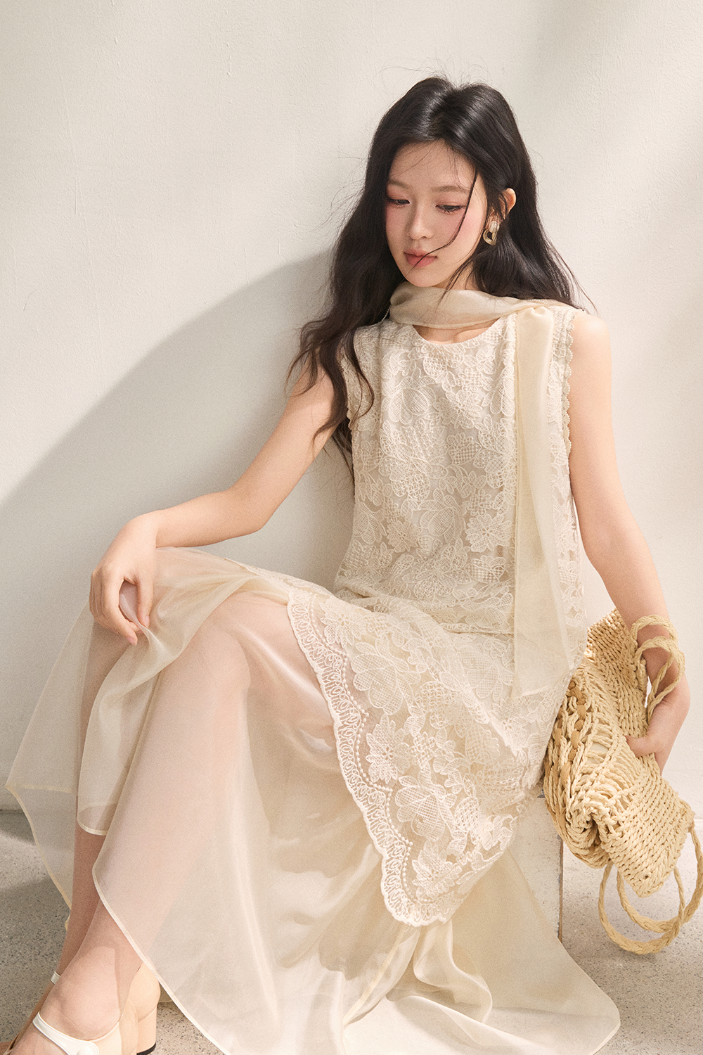 Maxi Dress+Ribbon for Women