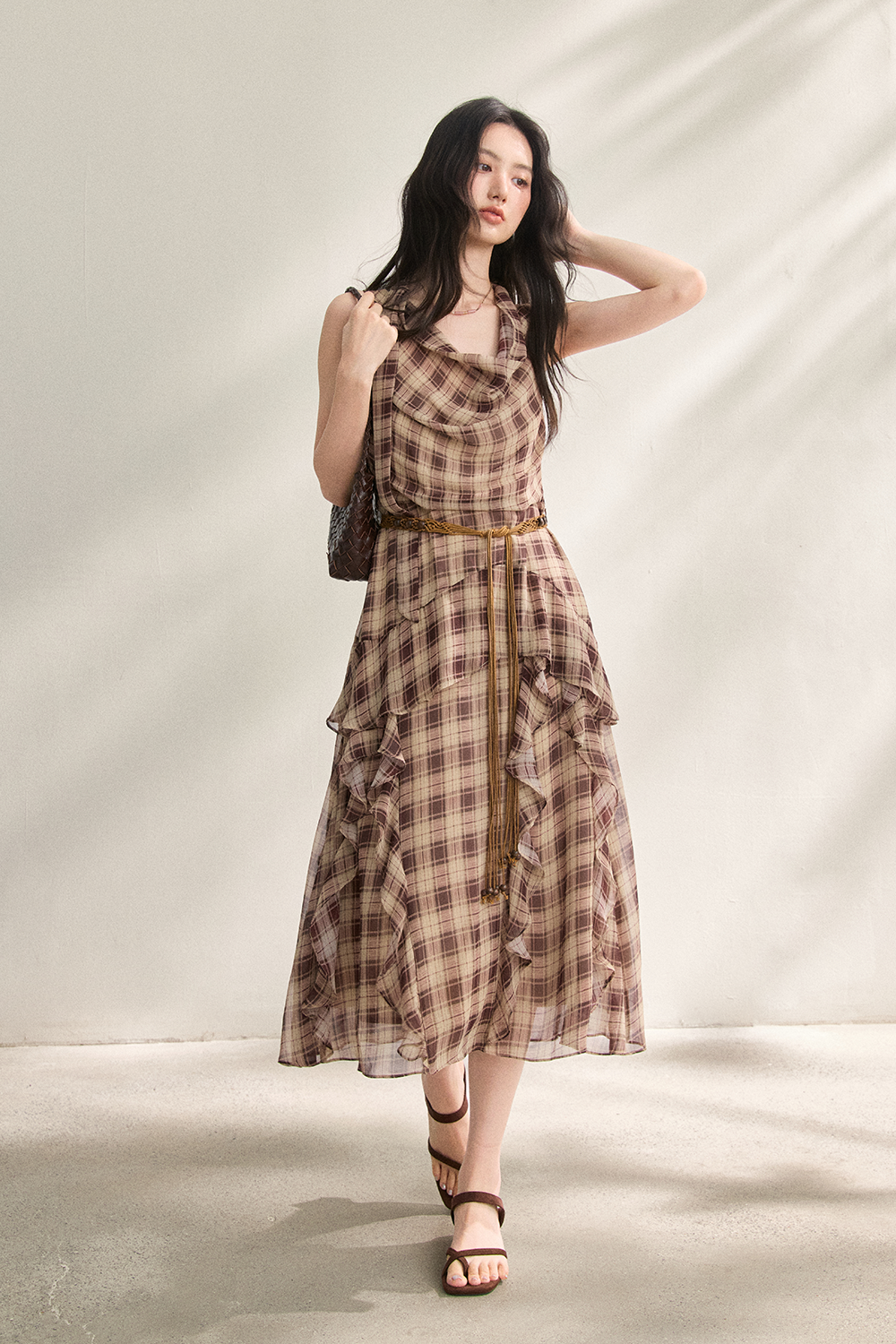 Maxi Dress+Belt for Women