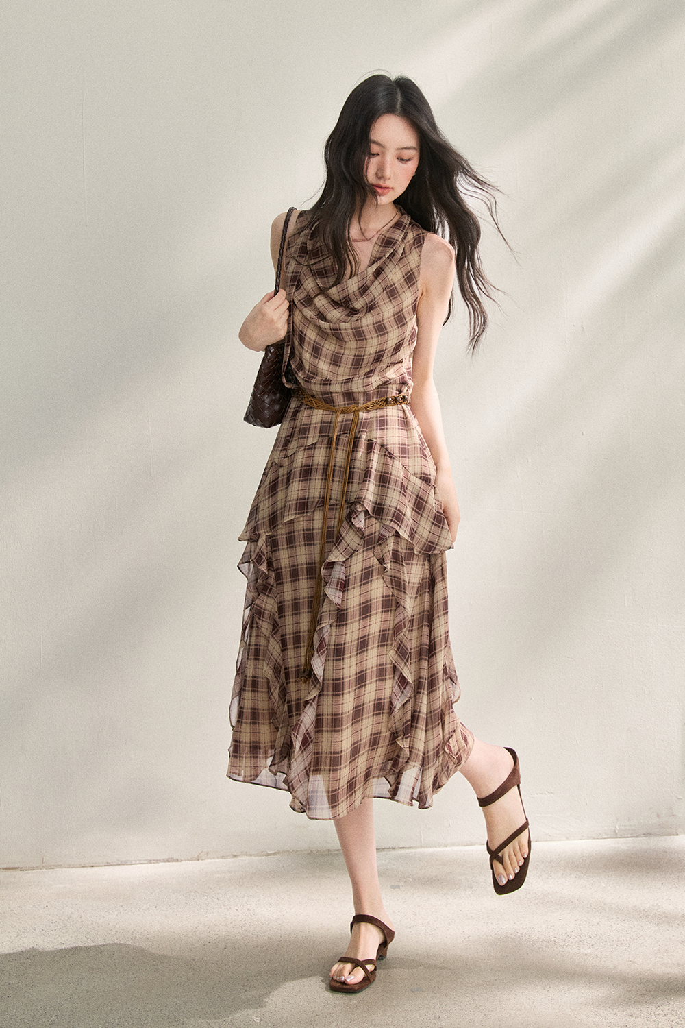 Maxi Dress+Belt for Women