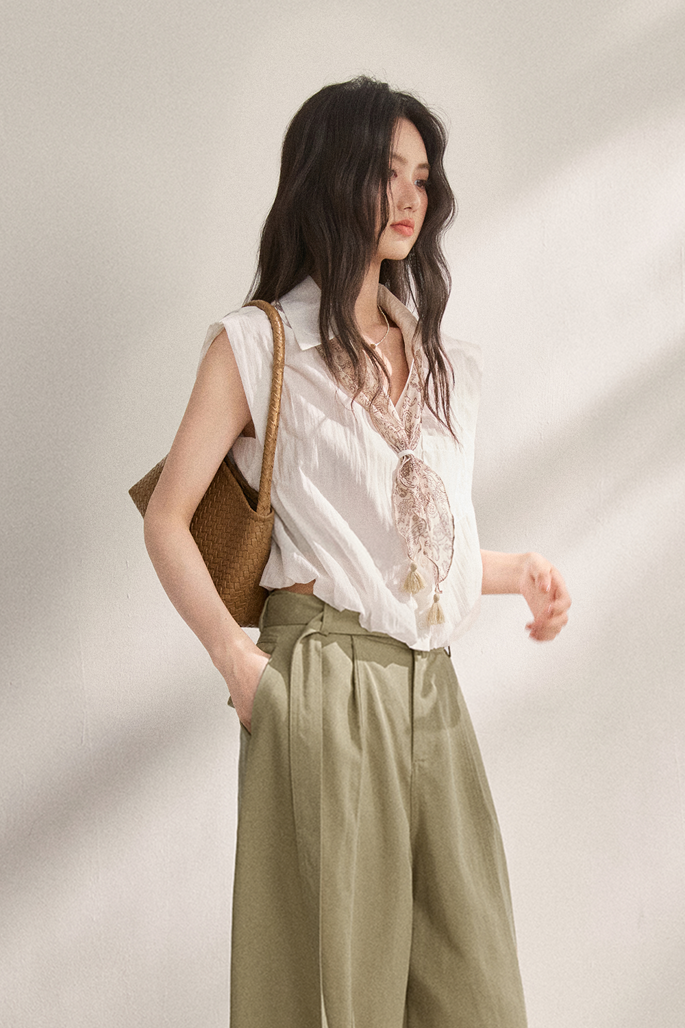 Shirts+Silk Scarf for Women