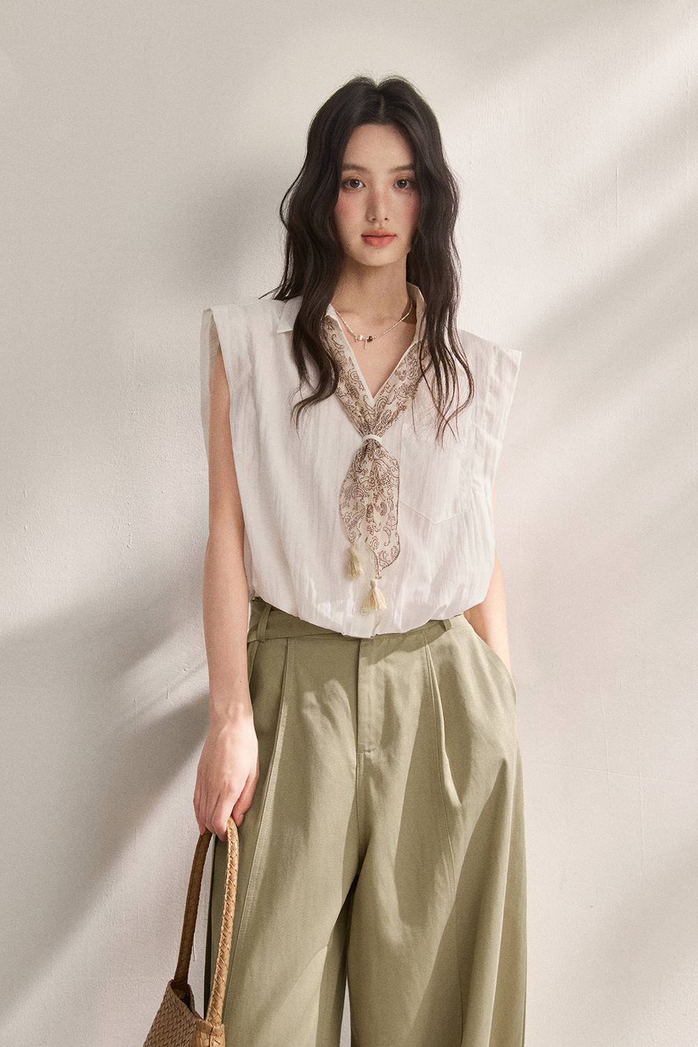 Shirts+Silk Scarf for Women