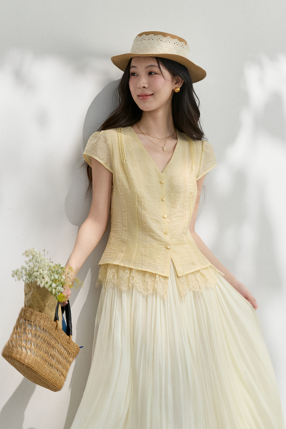เสื้อ blouses + ผ้าพันคอไหมสำหรับผู้หญิง