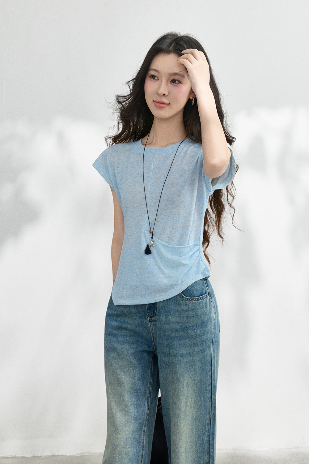 เสื้อยืด+สร้อยคอสำหรับผู้หญิง