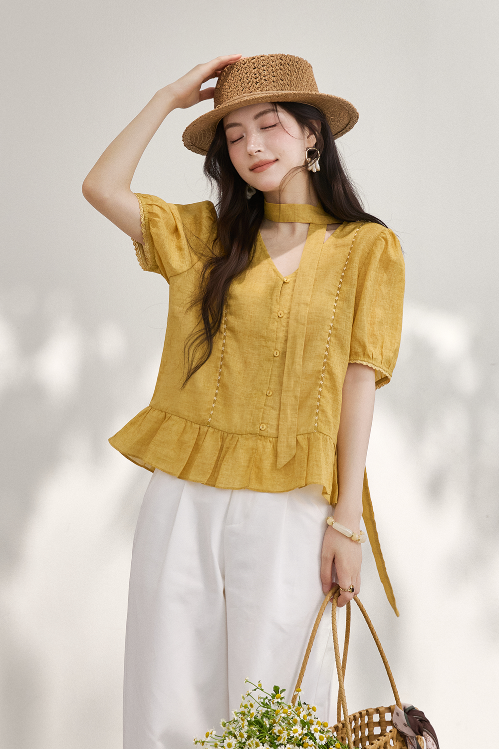 Blouses+Ribbon for Women
