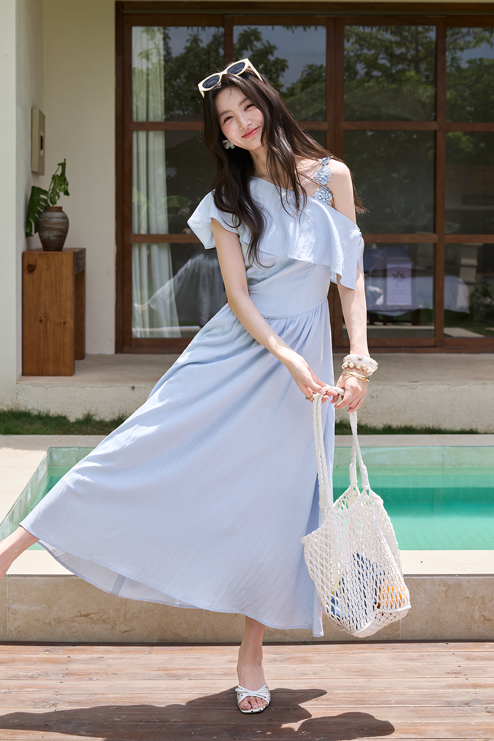 Maxi Dress+Shawl for Women