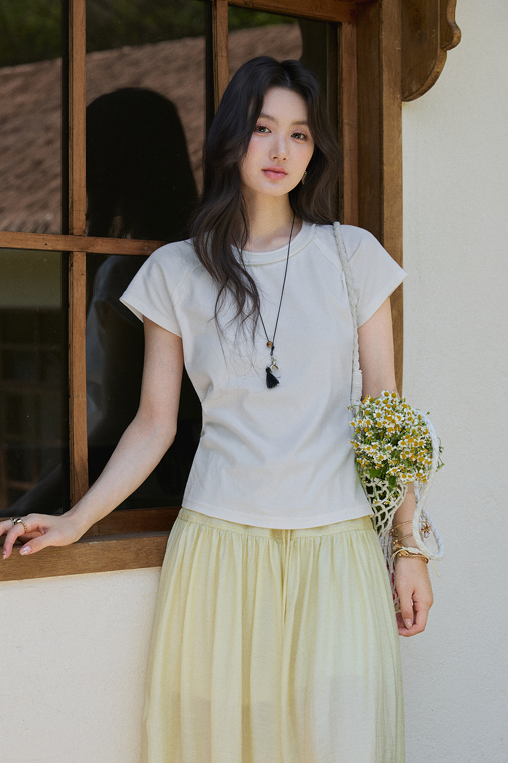 T-shirt+Necklace for Women