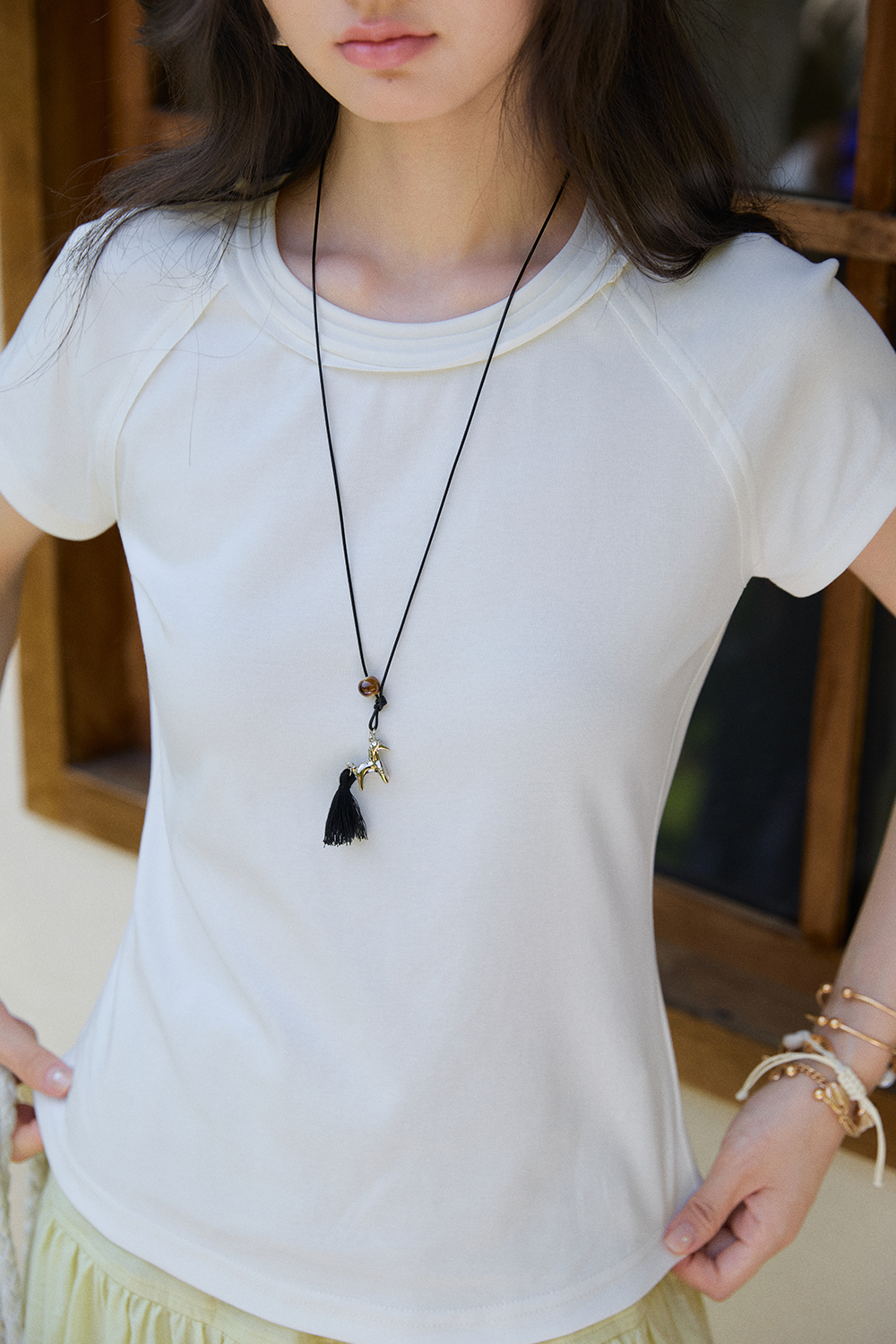 T-shirt+Necklace for Women