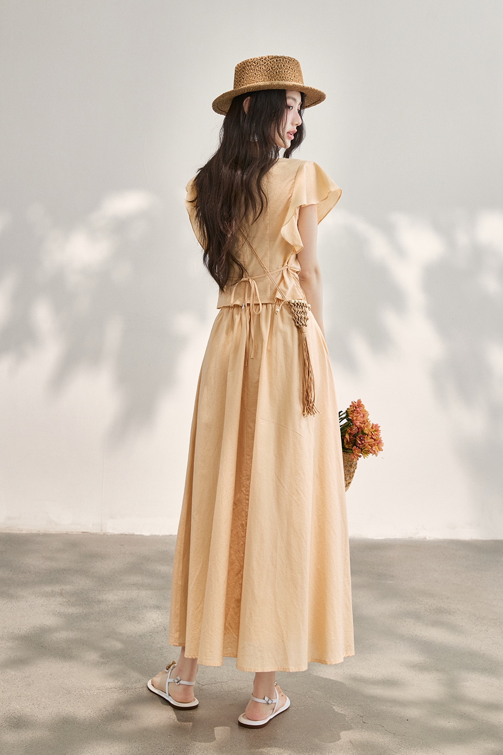 Blouse and Skirt Set+Small Bag