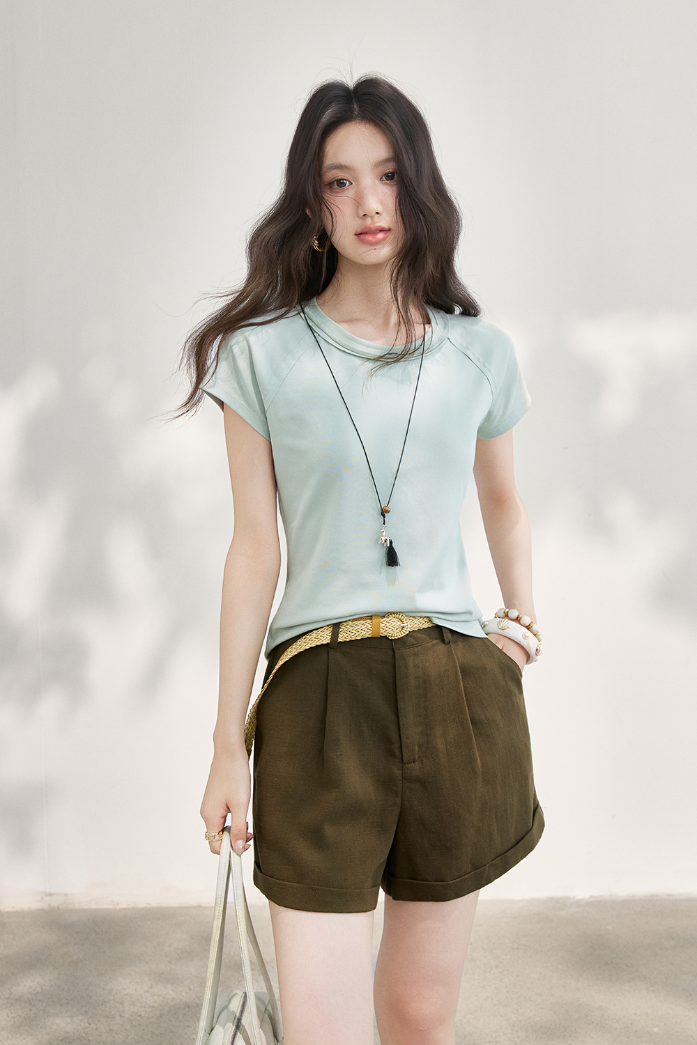 T-shirt+Necklace for Women