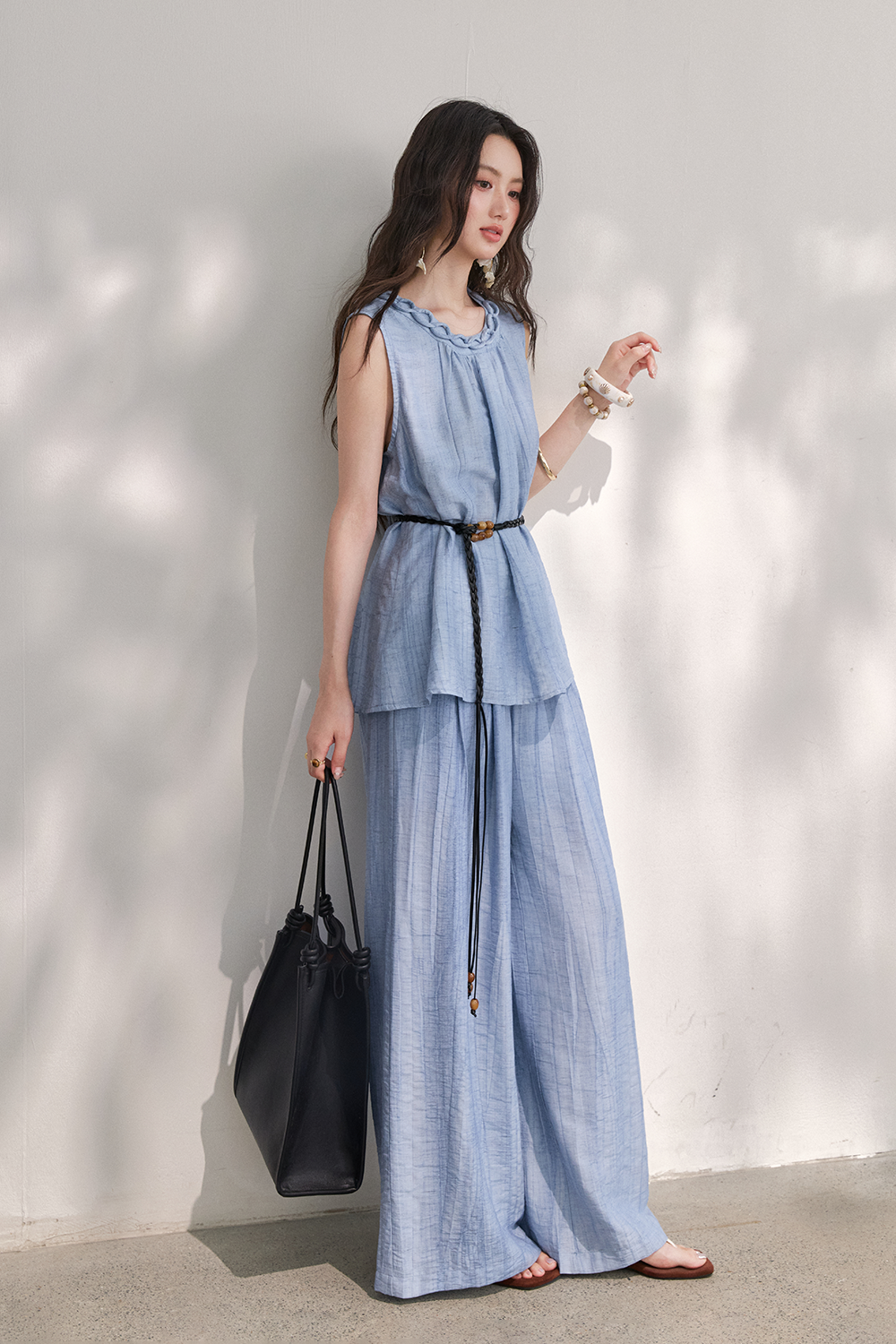 Blouse and Pant Set+Belt