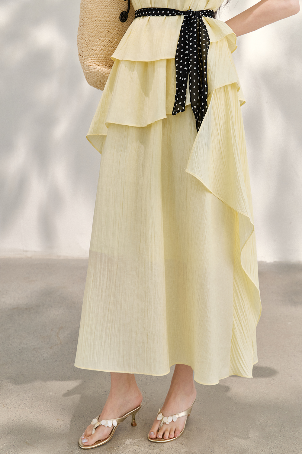 Maxi Dress+Silk Scarf for Women