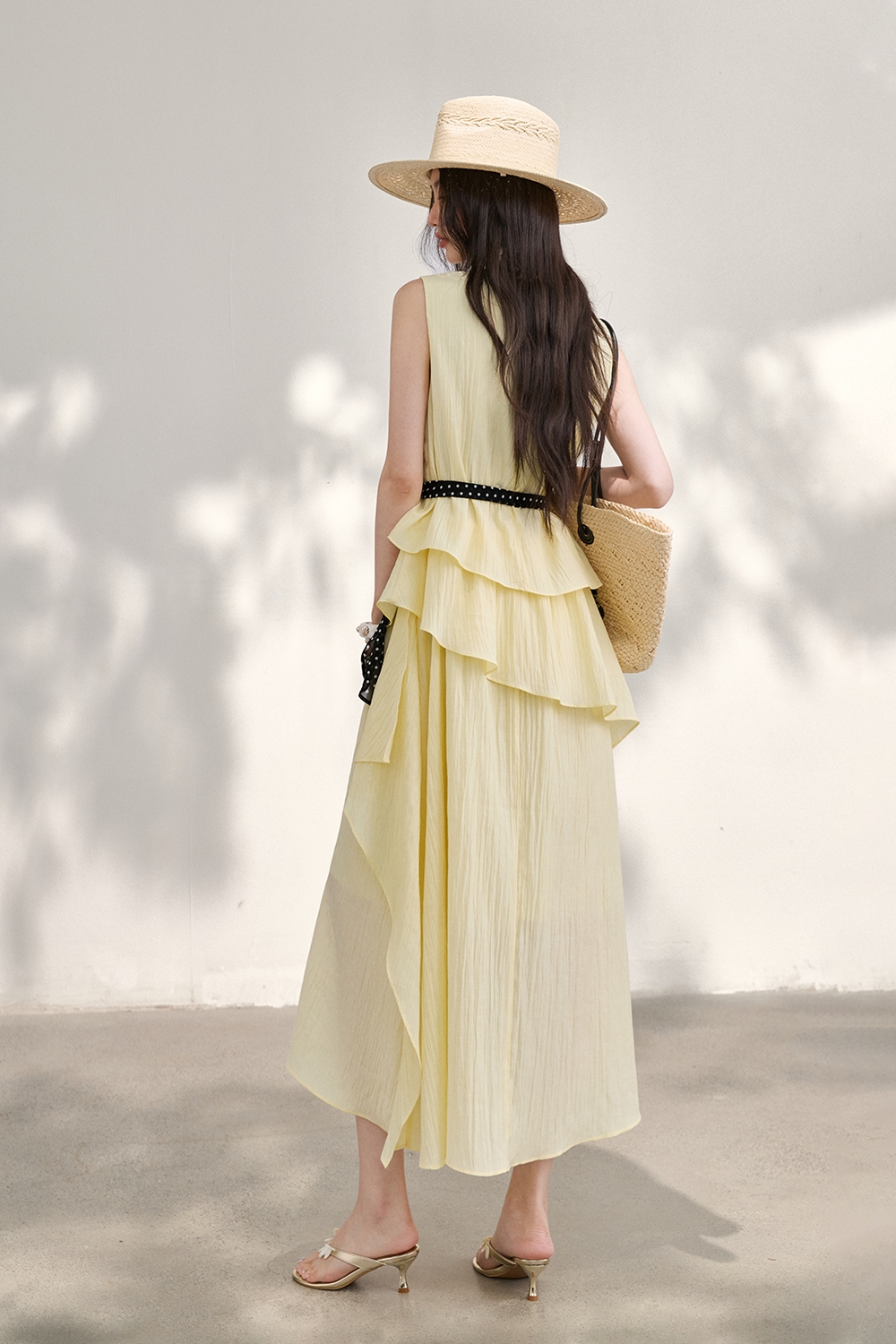 Maxi Dress+Silk Scarf for Women
