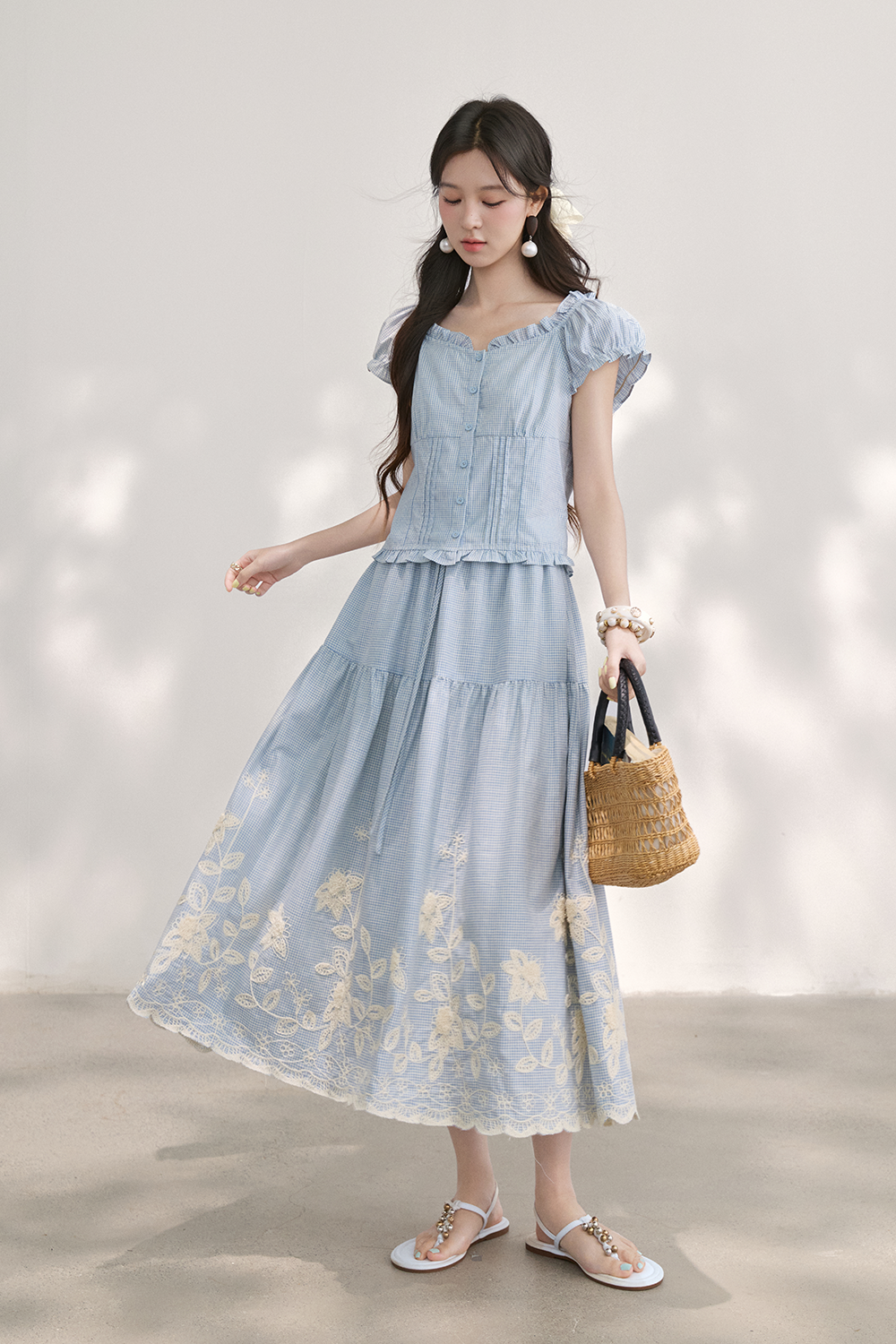 Blouse and Skirt Set