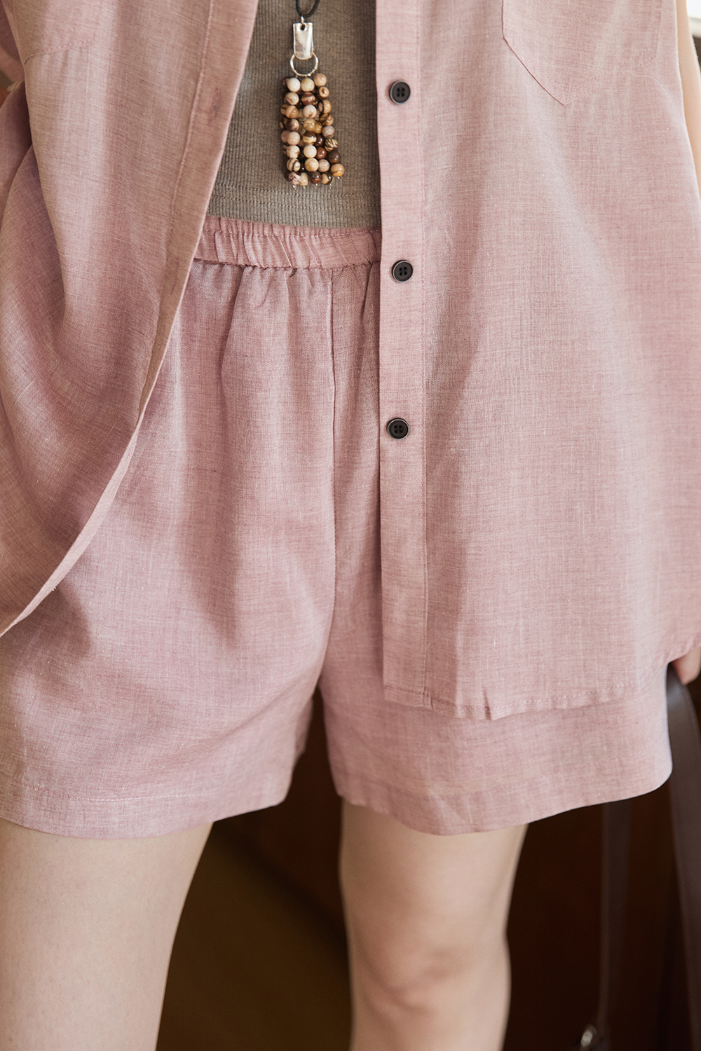 Bộ áo sơ mi + áo yếm + quần short