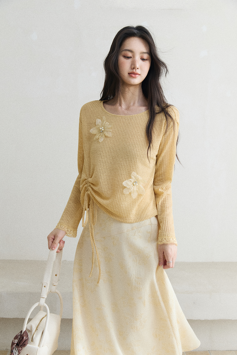 Knit Shirt and Skirt Set
