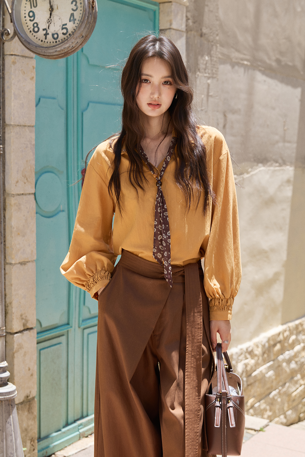 Shirts+Silk Scarf for Women