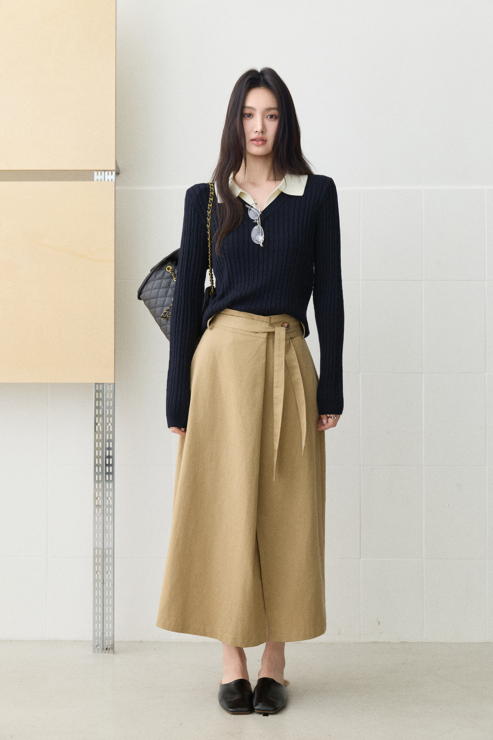 Maxi Skirt+Belt for Women MISHOW
