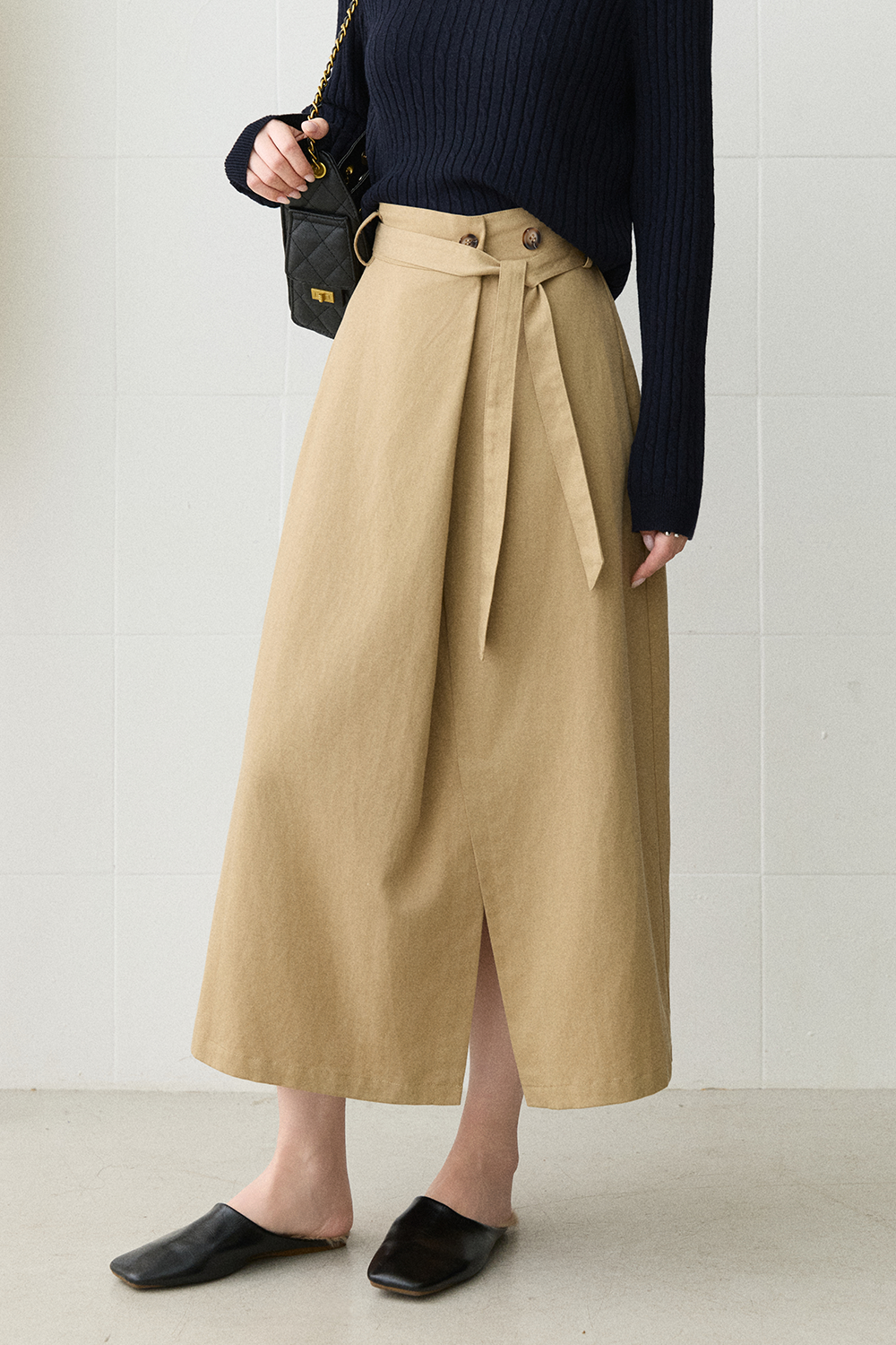 Maxi Skirt+Belt for Women MISHOW