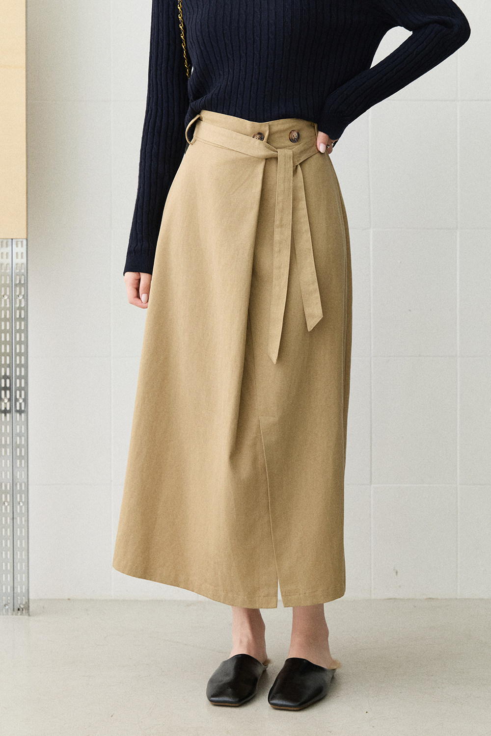 Maxi Skirt+Belt for Women MISHOW