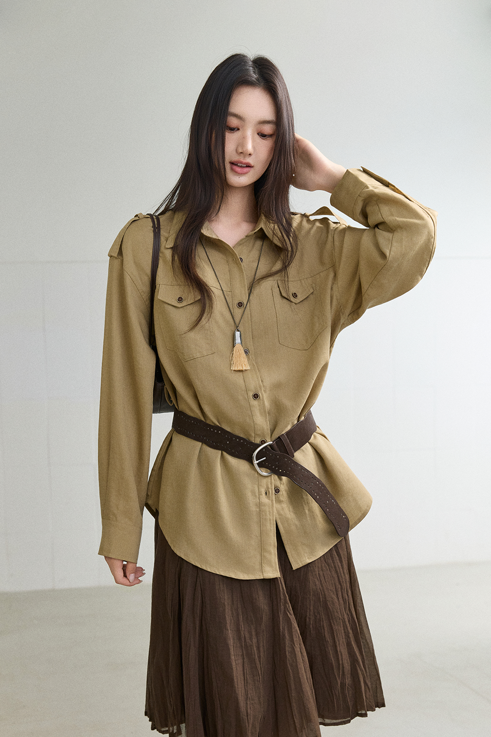 Shirts+Belt for Women MISHOW