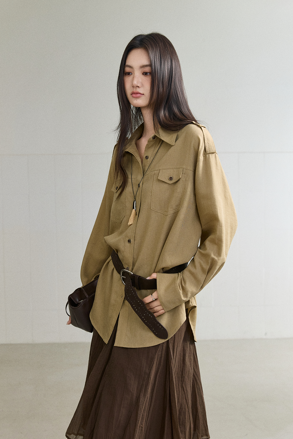 Shirts+Belt for Women MISHOW