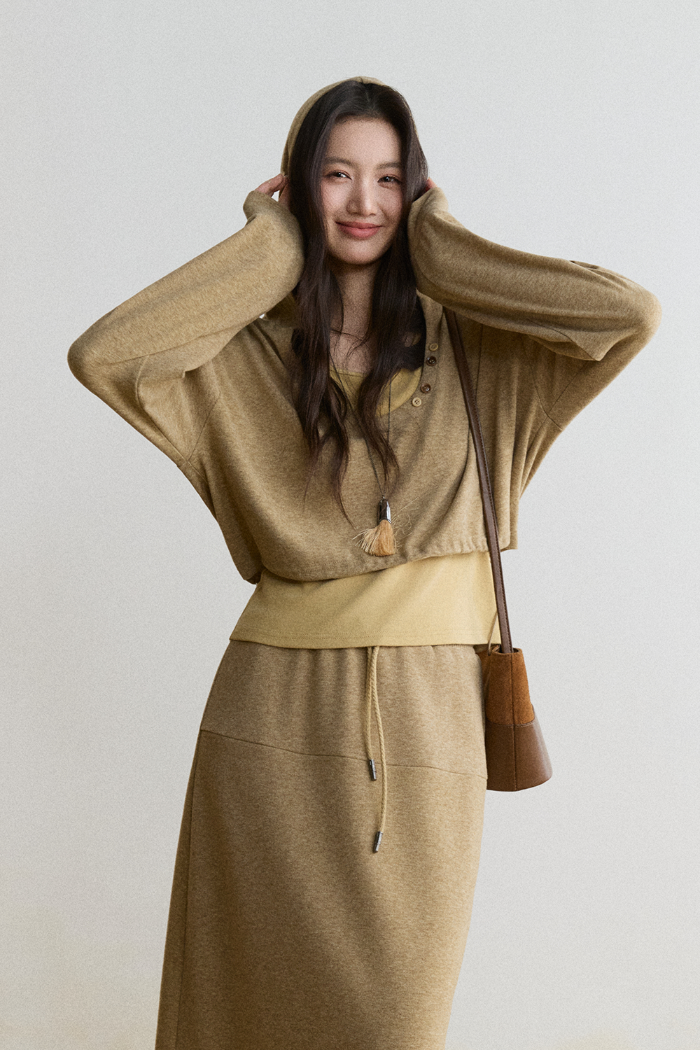 Knit Shirt and Skirt Set MISHOW
