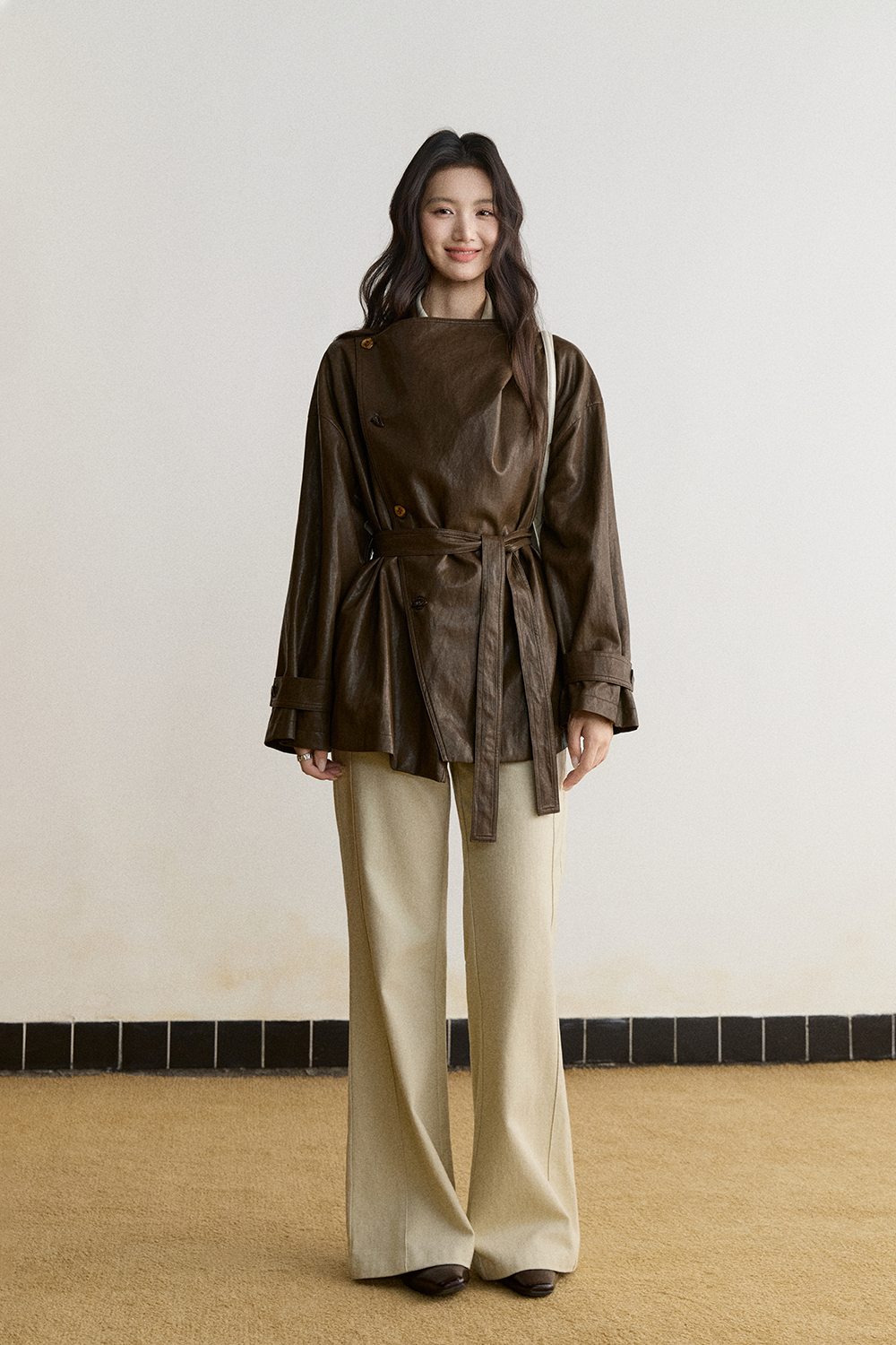 Trench Coat+Belt for Women MISHOW