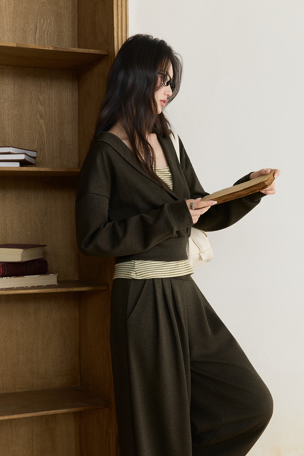 Spaghetti Strap Top + Coat + Pant Set MISHOW