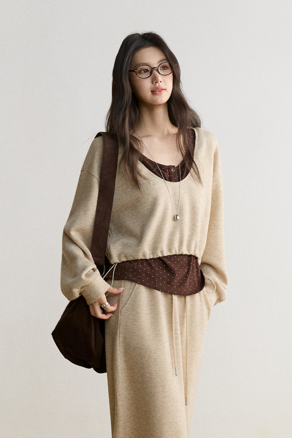 Knit Shirt and Skirt Set MISHOW