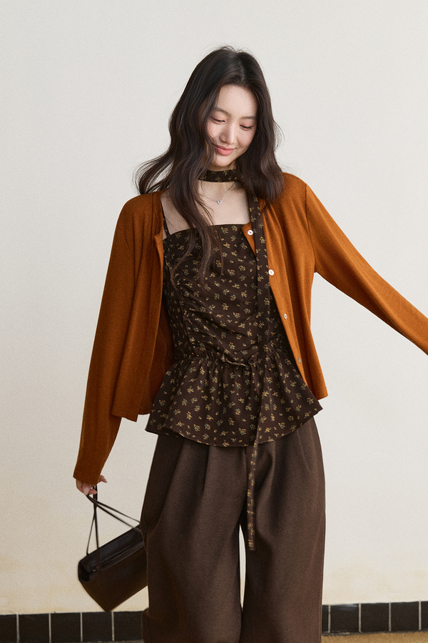 Knit Shirt+Camisole for Women MISHOW