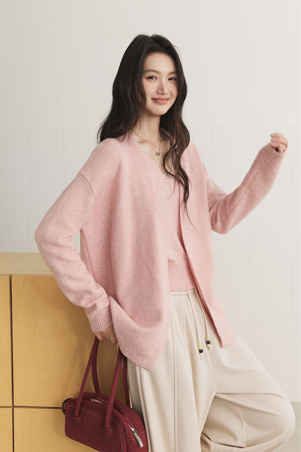 Knit Shirt Set for Women MISHOW