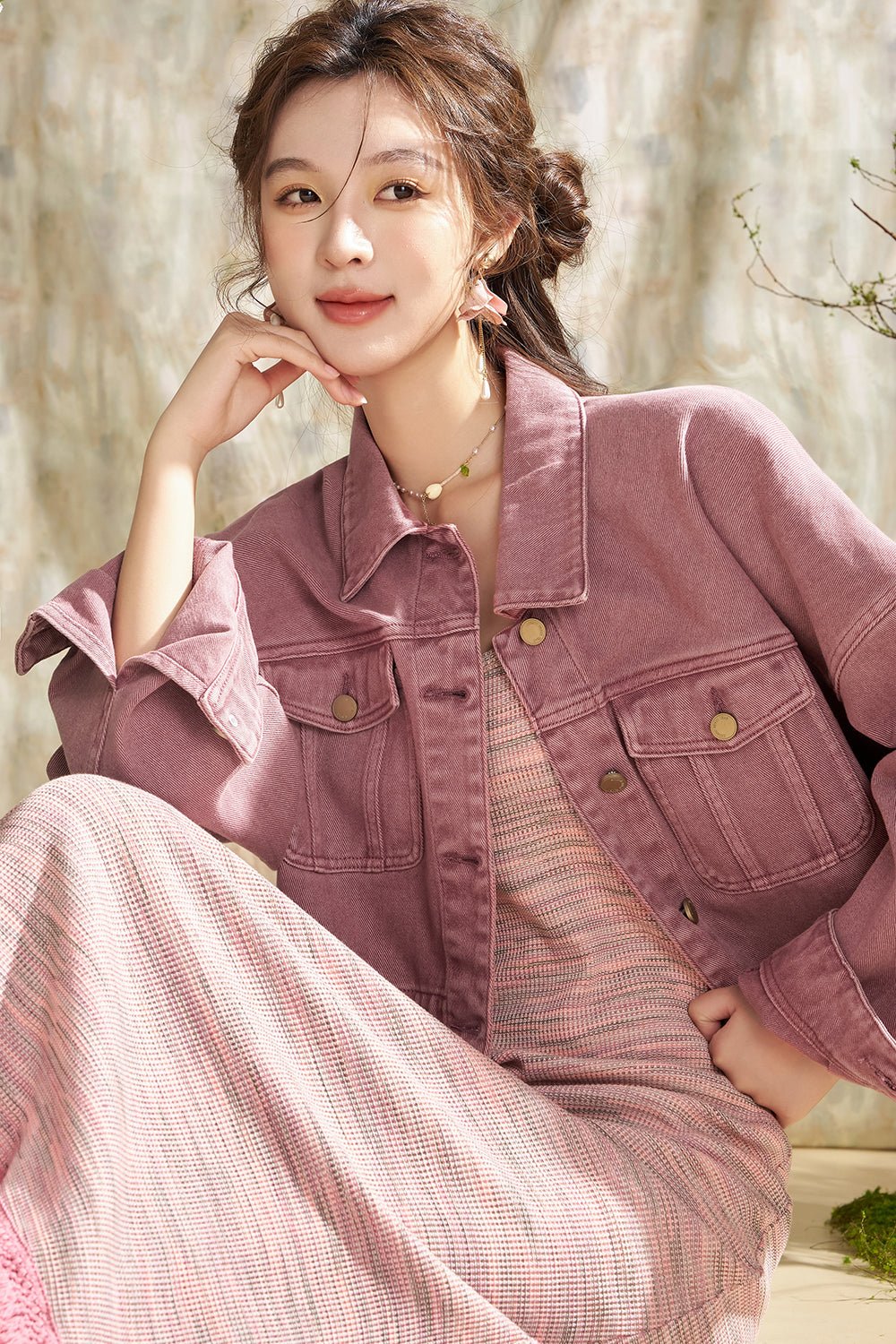 여성용 데님 재킷