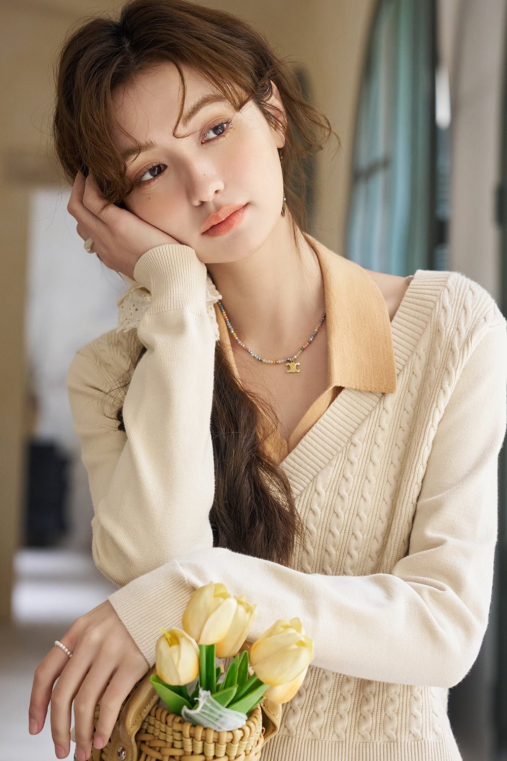 Set Rompi dan Kemeja Rajut Dijual Terpisah