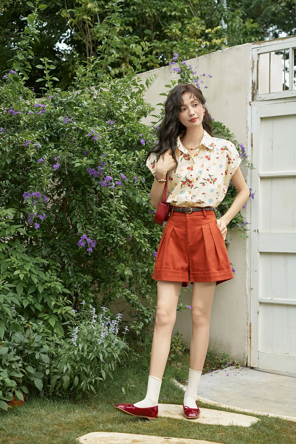 여성을위한 높은 허리 반바지