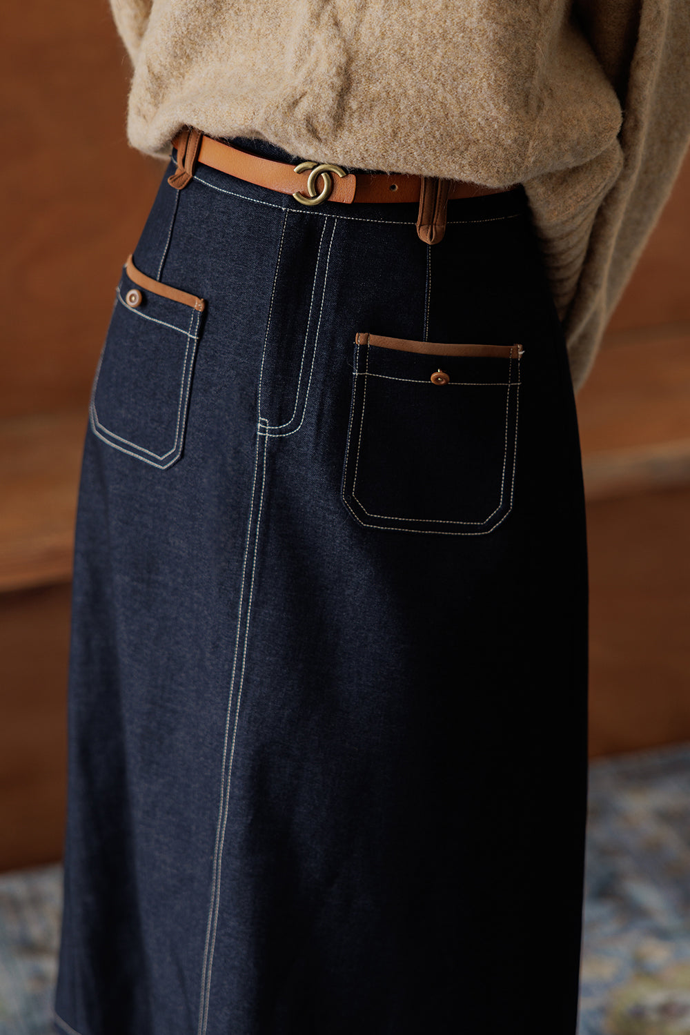 여성용 A라인 맥시 스커트