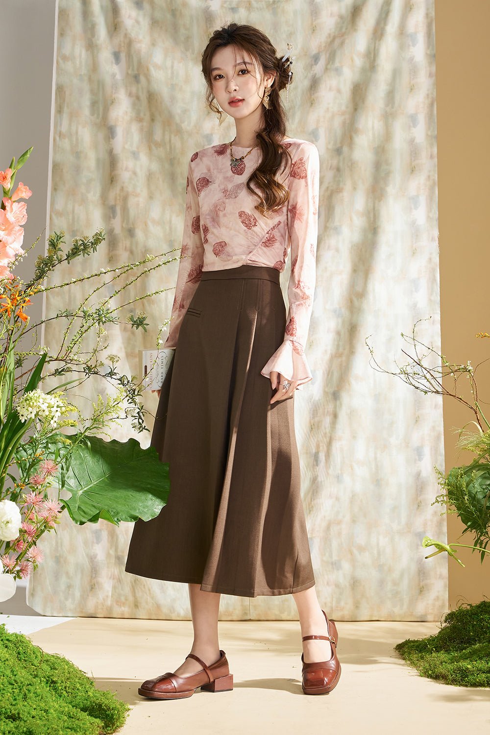 A Line Maxi Skirt for Women