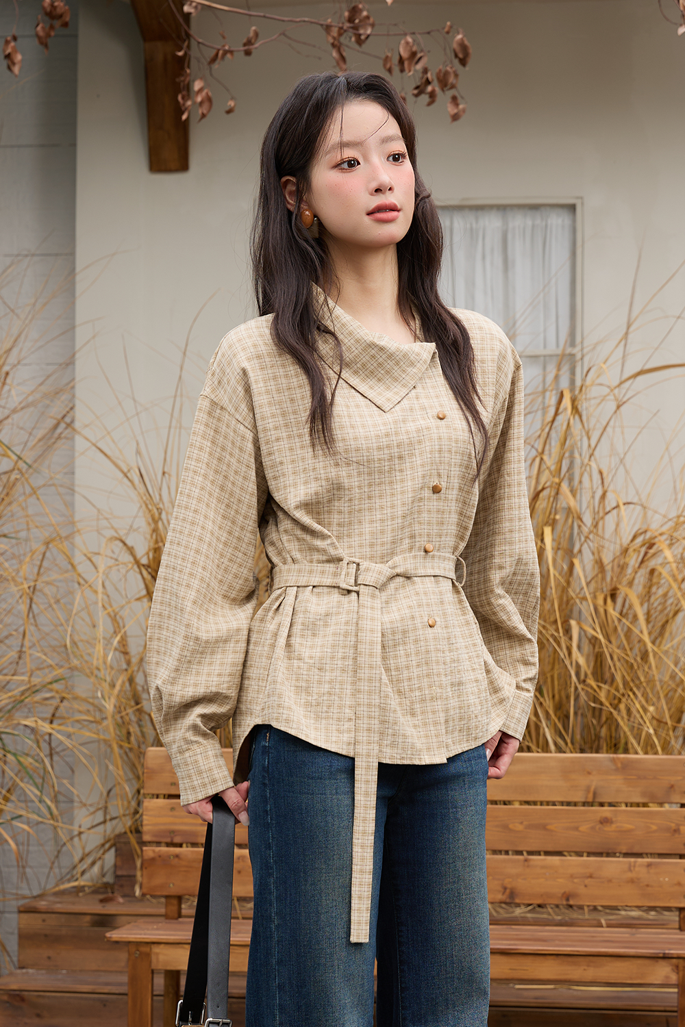 여성용 셔츠+벨트