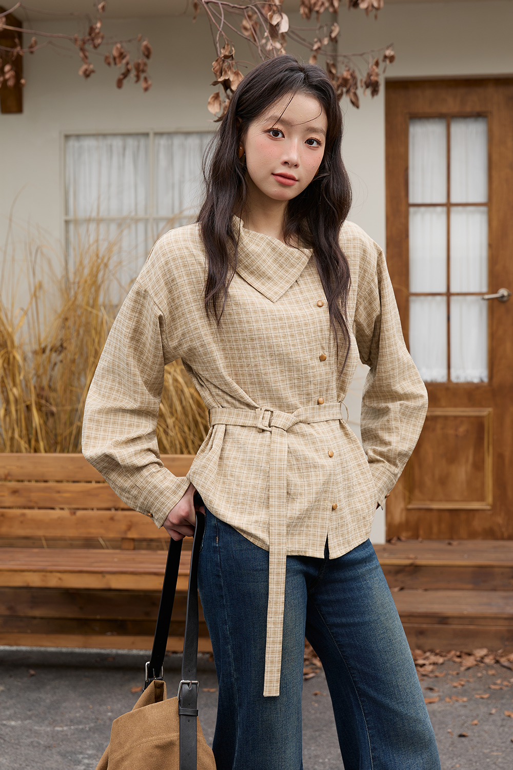 여성용 셔츠+벨트