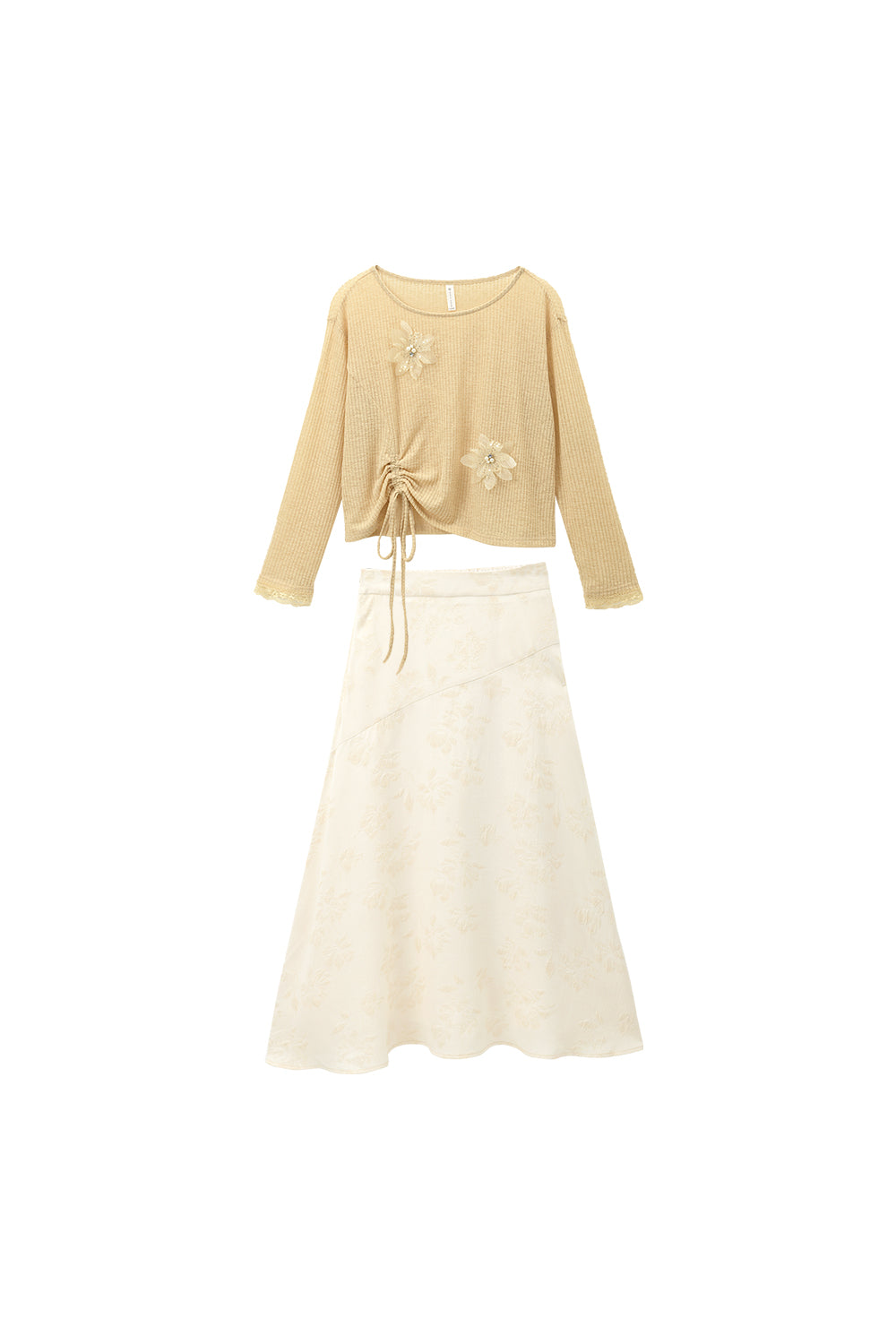 Knit Shirt and Skirt Set